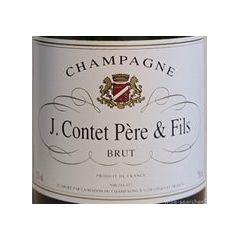 Label of J. Contet Pere & Fils Brut showing elegant design and branding details.