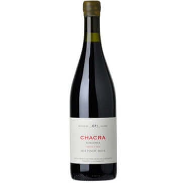 Bodega Chacra Treinta Y Dos 32 wine bottle featuring deep ruby color and elegant label design