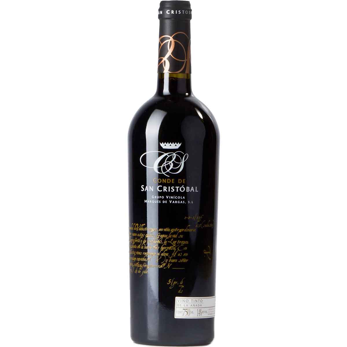 Conde de San Cristobal Ribera del Duero Crianza bottle showcasing its elegant design and rich character.