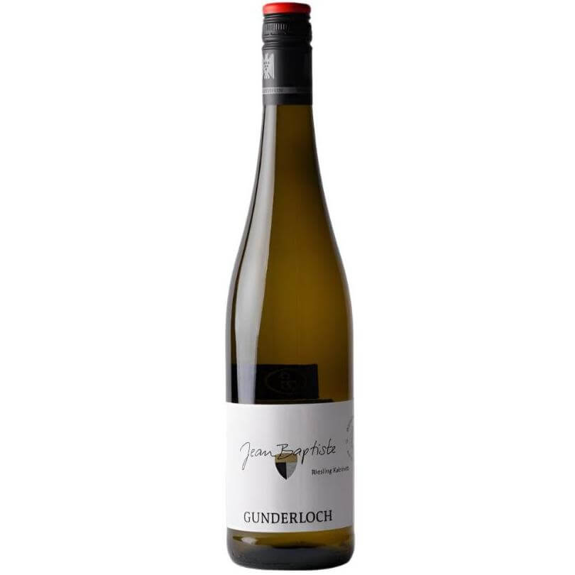 Gunderloch Jean Baptiste Riesling Kabinett wine bottle showcasing its elegant design and crisp flavors.