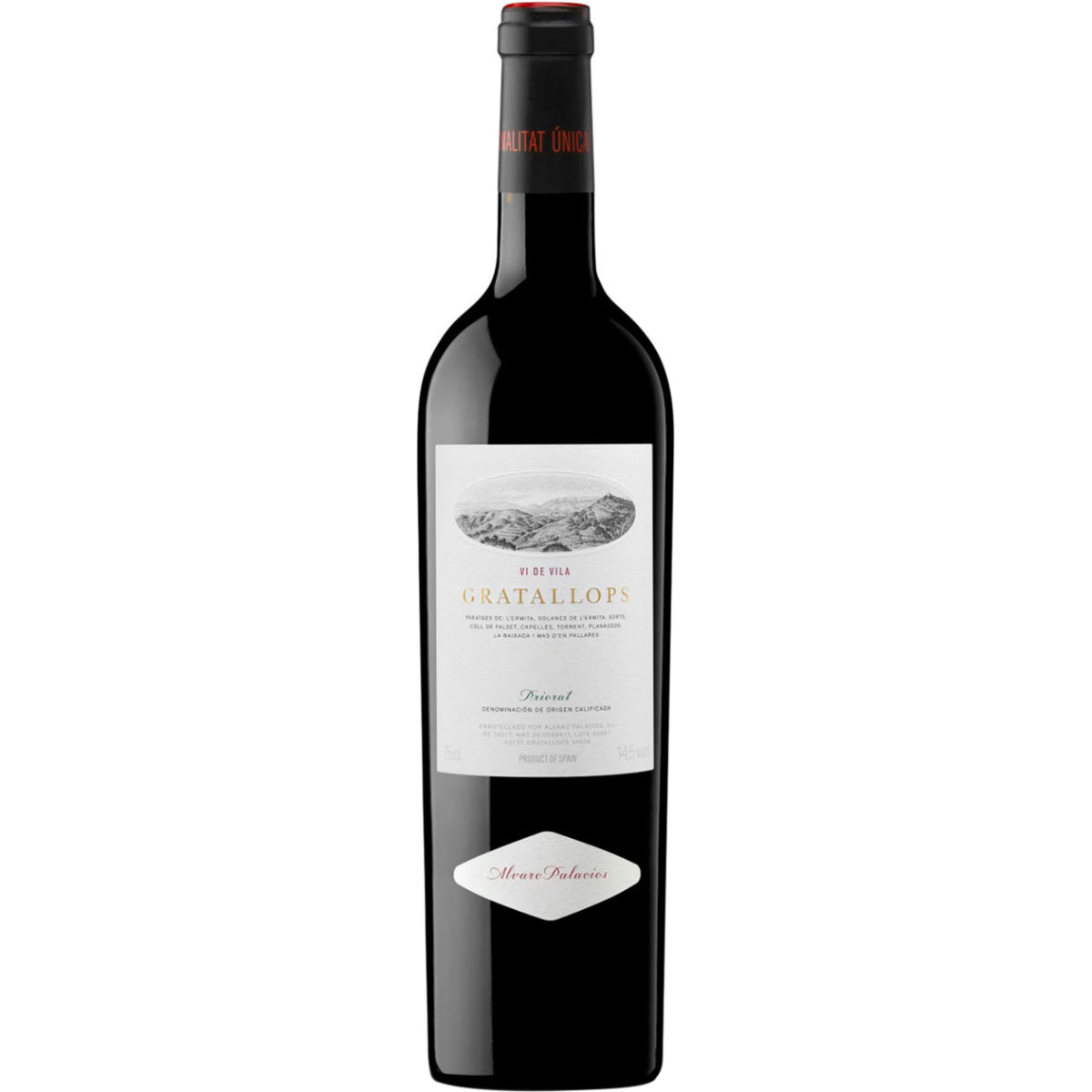 Alvaro Palacios Vi De Vila Gratallops wine bottle from Priorat, Spain - Curated Wines
