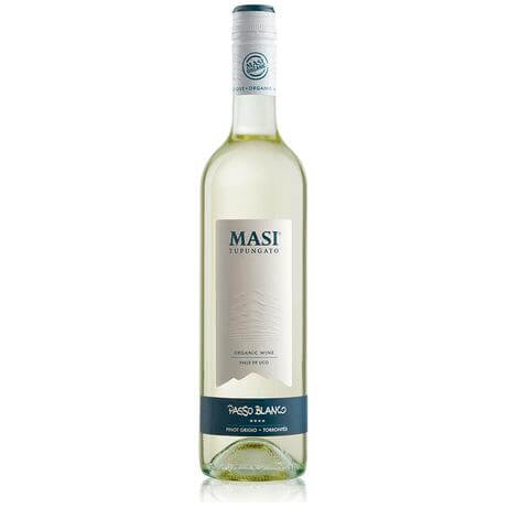 Masi Tupungato Passo Blanco Pinot Grigio Torrontes ORGANIC white wine bottle