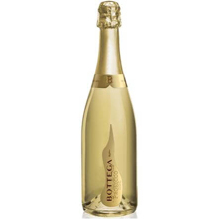 Bottega Vino dei Poeti Prosecco Extra-Dry bottle with gold foil top and label