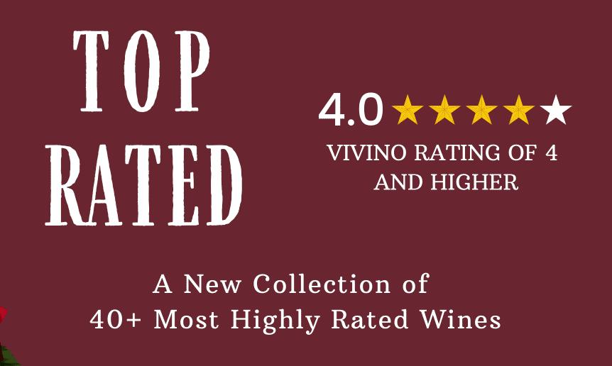 How Our New Collection Can Help You Pick Highly Rated Wines? - Presenting our latest Curated Collection for those seeking highly rated wines. Each of the over 50 different wines is rated 4 or higher on Vivino’s popular 5-star rating scale. Browse our new