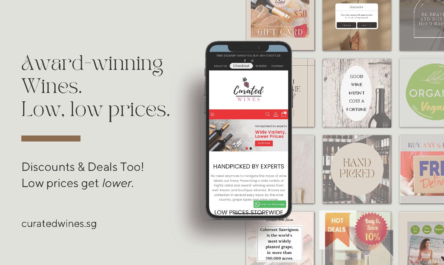 Who says great wines have to cost a fortune? - Buy handpicked, award-winning wines at the best price in Singapore. From independent and boutique wineries. Plus: Discounts &amp; Deals. Door Delivery. Mixed Cases. Wellness Wines. Wine Tips. - Curated Wines