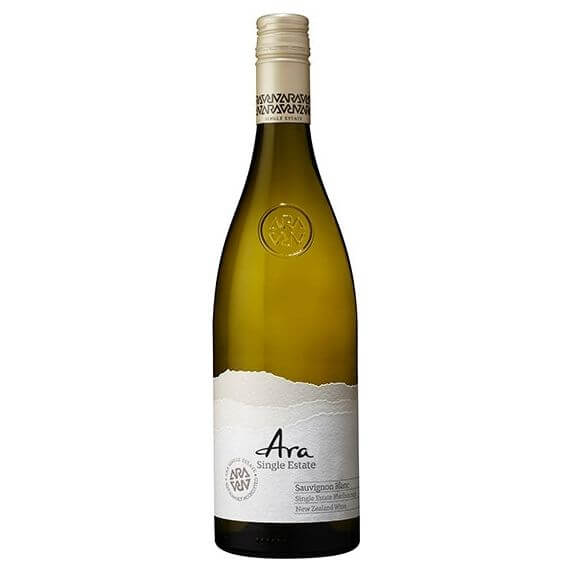 Ara Sauvignon Blanc bottle showcasing its vibrant white wine from Marlborough, New Zealand.