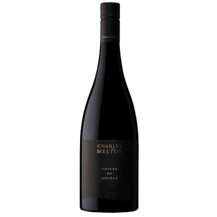 Bottle of Charles Melton Voices Of Angels Shiraz showcasing its elegant design and rich dark color.
