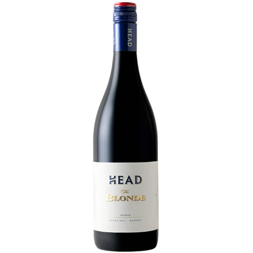 Head The Blonde Shiraz wine bottle showcasing its rich design and label, perfect for pairing with gourmet meals.