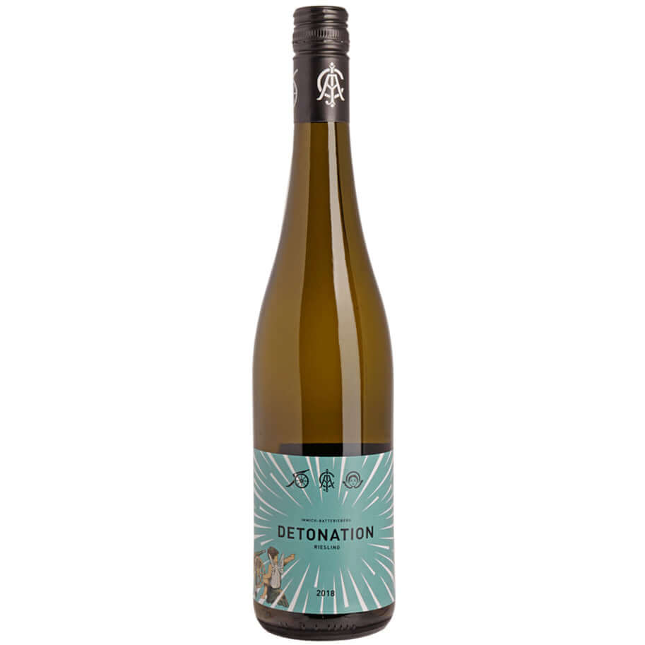 Immich Batterieberg Detonation Riesling (Dry) wine bottle with a unique label and elegant design.
