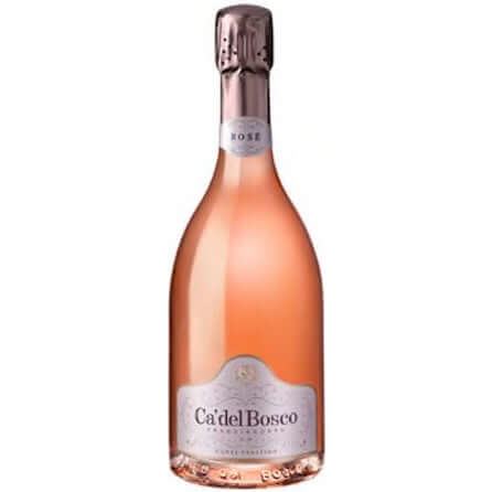 Ca'del Bosco Cuvee Prestige Rose Franciacorta Edizione 46 sparkling wine bottle.