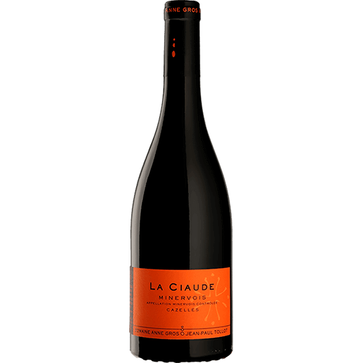 Domaine Anne Gros & Jean-Paul Tollot, La Ciaude Cazelles Minervois AOC wine bottle with vibrant label.