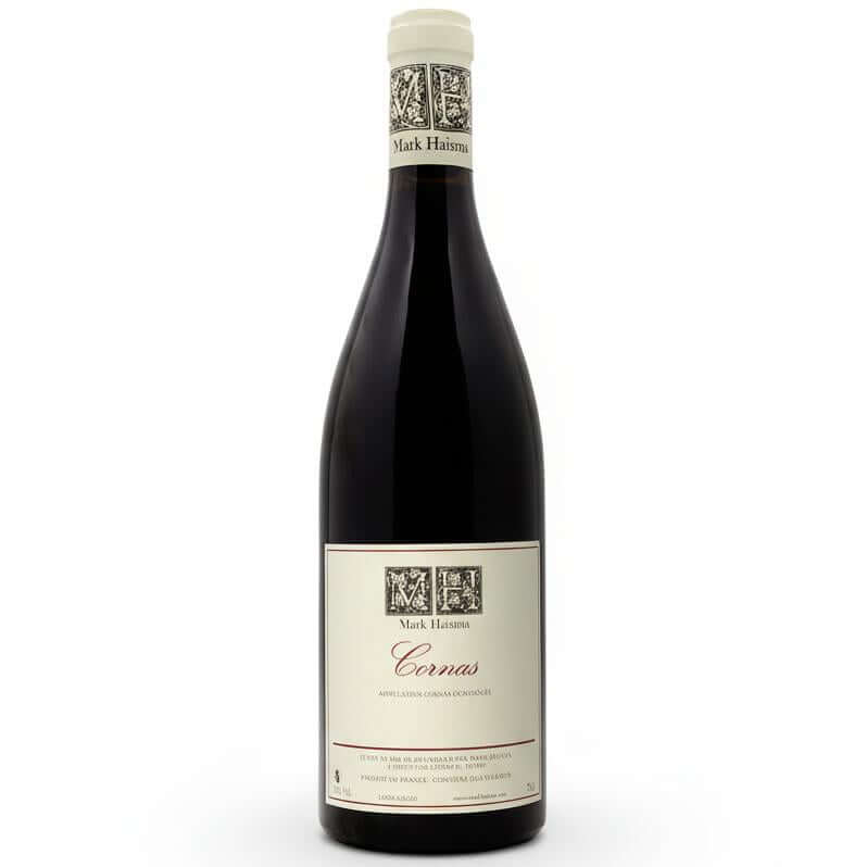 Mark Haisma Cornas wine bottle, a bold and soulful Syrah from the granite slopes of Cornas