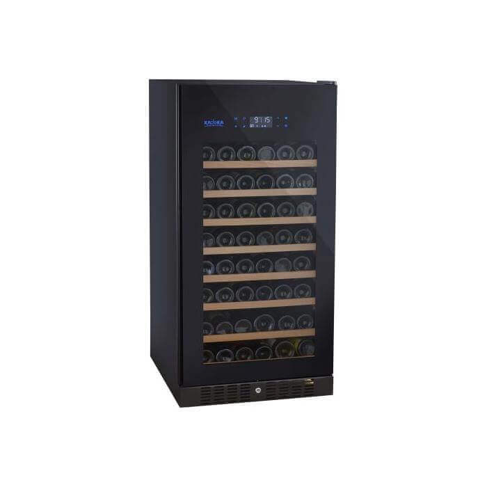 Kadeka Wine Chiller KS106TL/TR-106 bottles, sleek design, full-glass door, optimal storage for wine lovers.