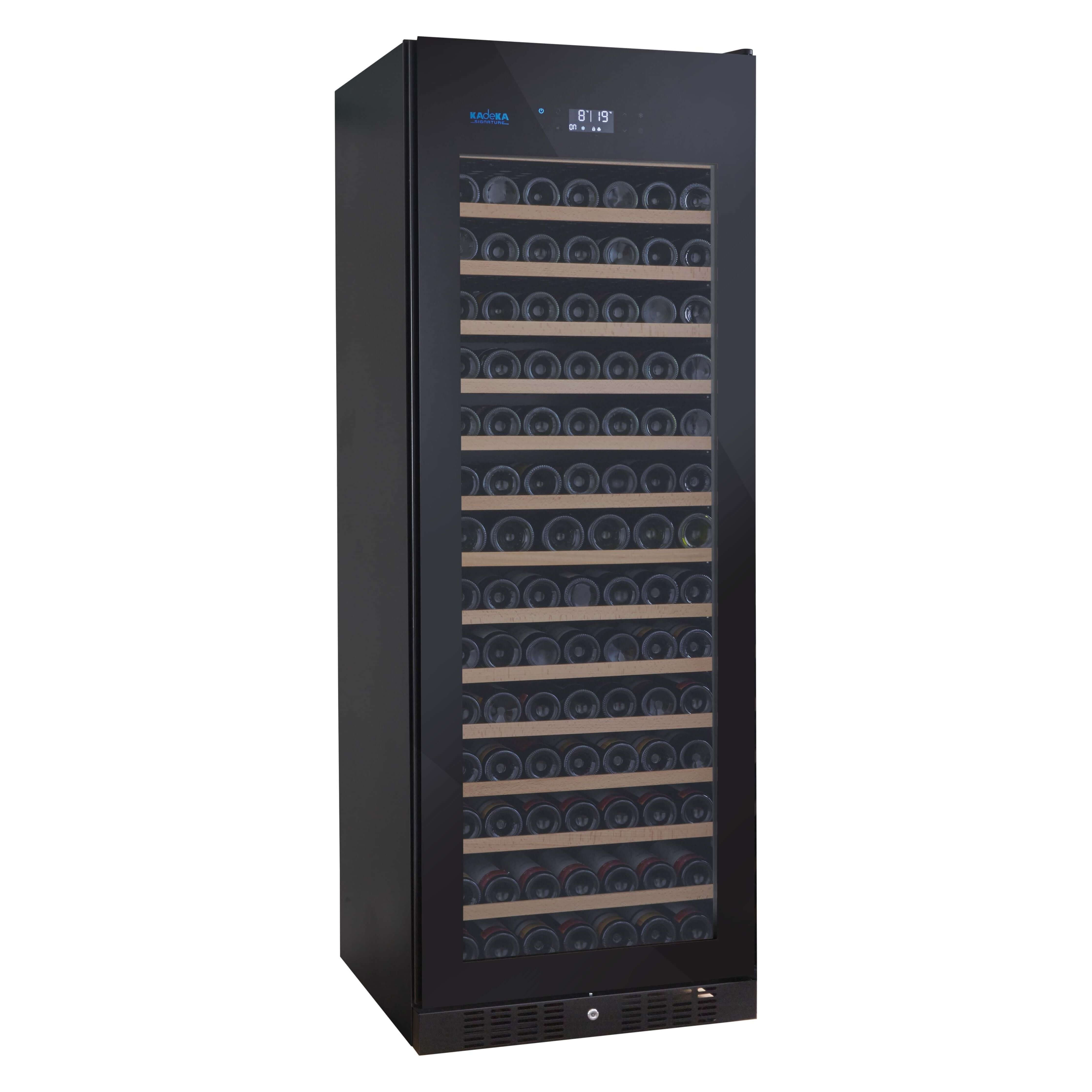 Kadeka Wine Chiller KS194TL/TR - 194 bottles with full glass design for any modern home setting.