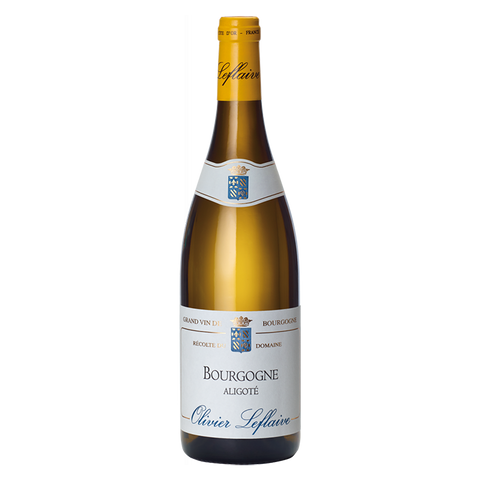 Olivier Leflaive Bourgogne Aligote white wine bottle featuring zesty aromas and fresh citrus notes.