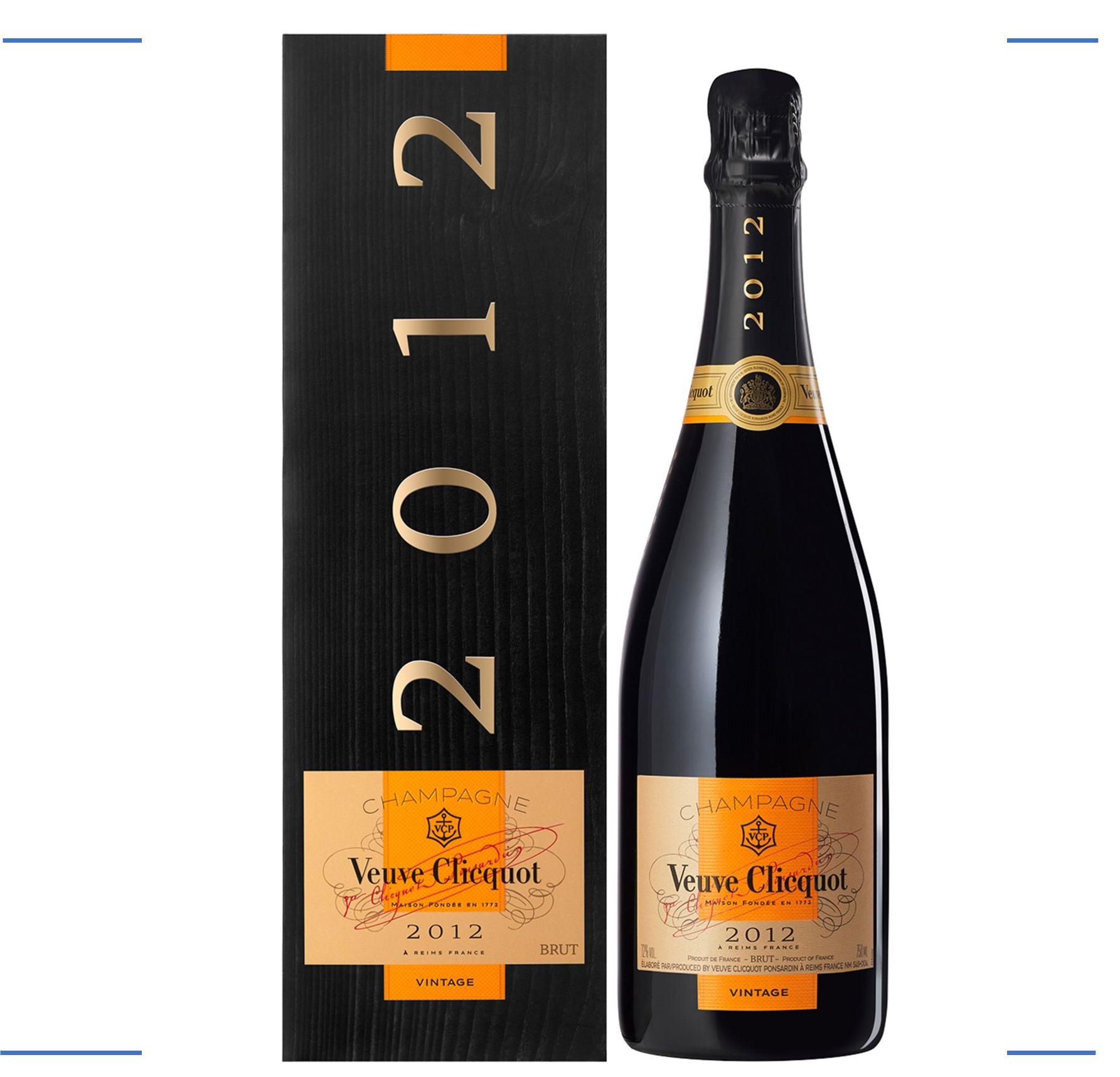 Veuve Clicquot Vintage Blanc Champagne 2012 in Gift box