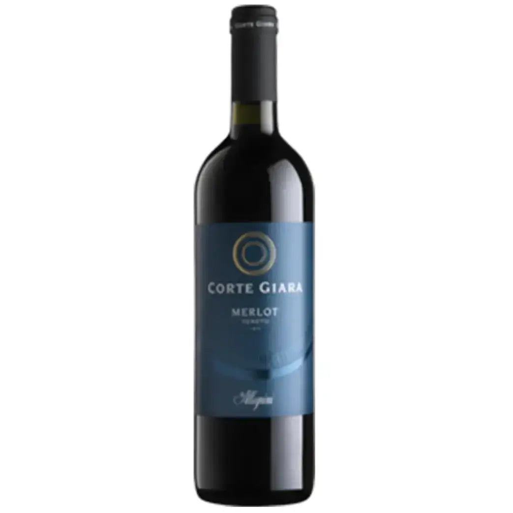 Corte Giara Merlot Corvina Igt wine bottle, featuring smooth fruit-forward blend from Veneto, ideal for pairing.