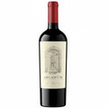 Arcanum Toscana Super Tuscan wine bottle with a red foil top and a label depicting a classical statue