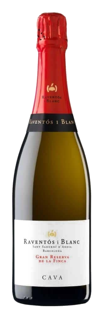 Raventós Gran Reserva de La Finca Cava bottle with red foil and white label